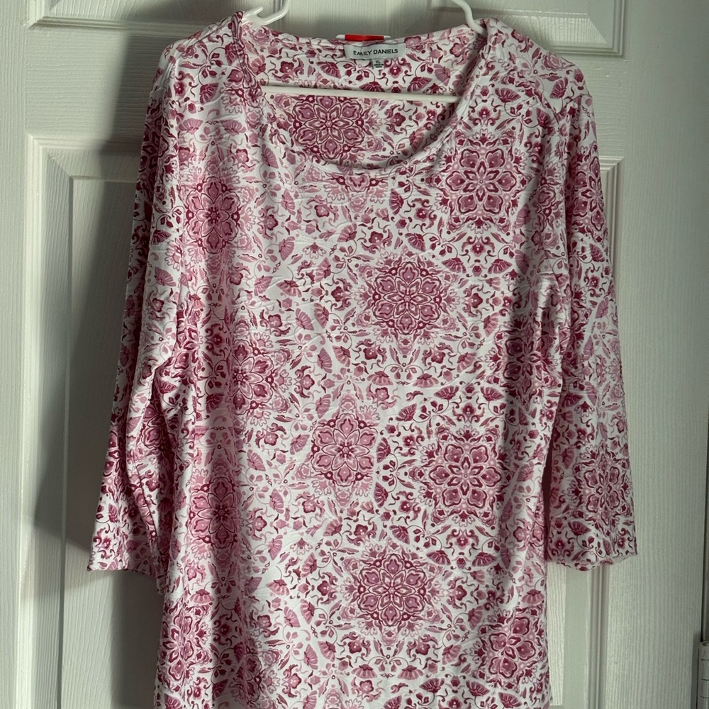 Pink Paisley Print Blouse with Flowing Fit